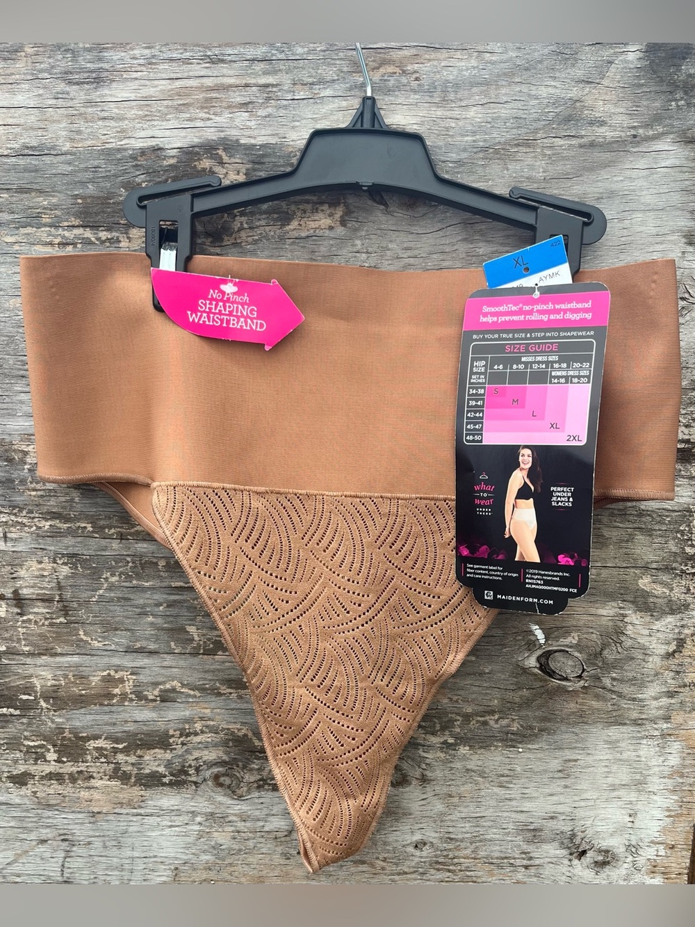 Maidenform Firm Tummy Control Lace Shapewear Thong Size XL  ” NWT